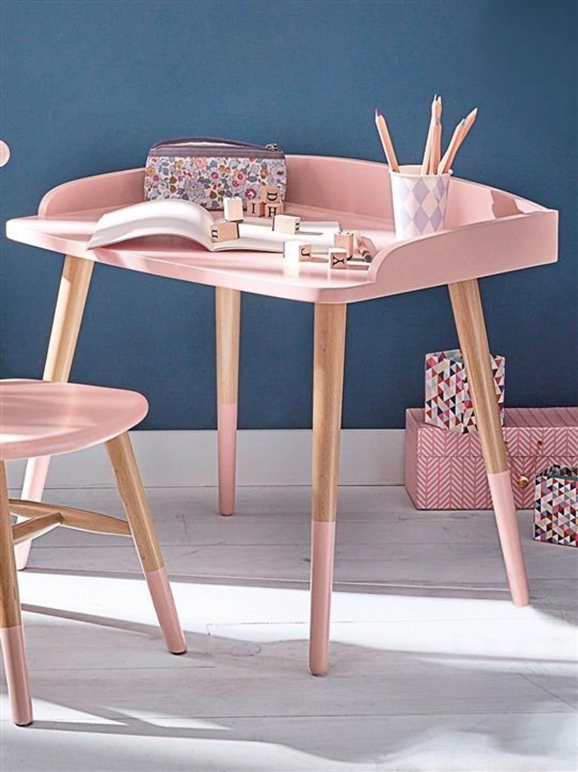 Arvell Çalışma Masası - Pembe