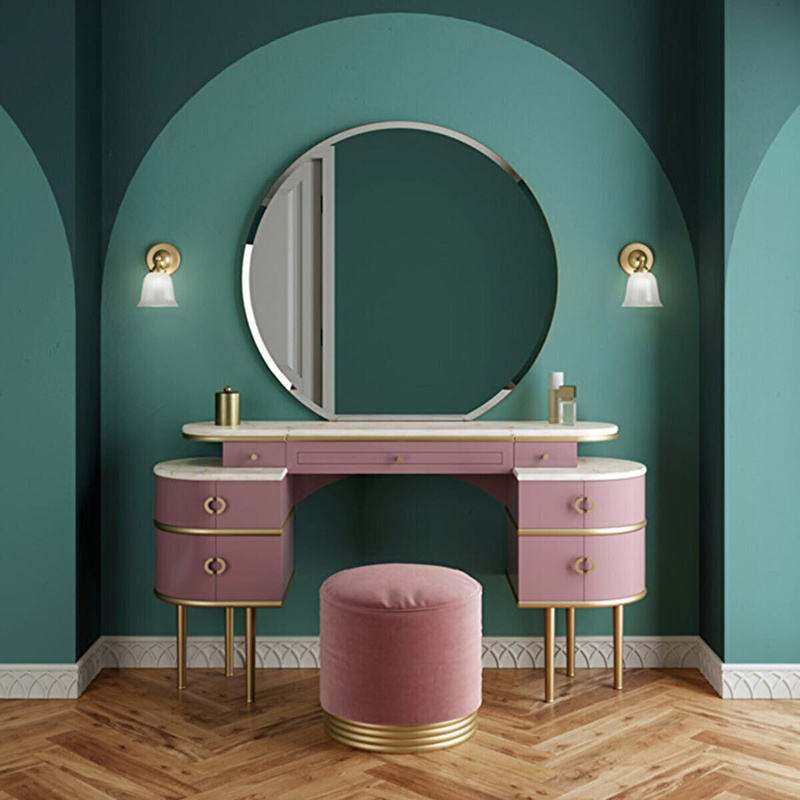 Arvell Vanity Pembe Makyaj Masası