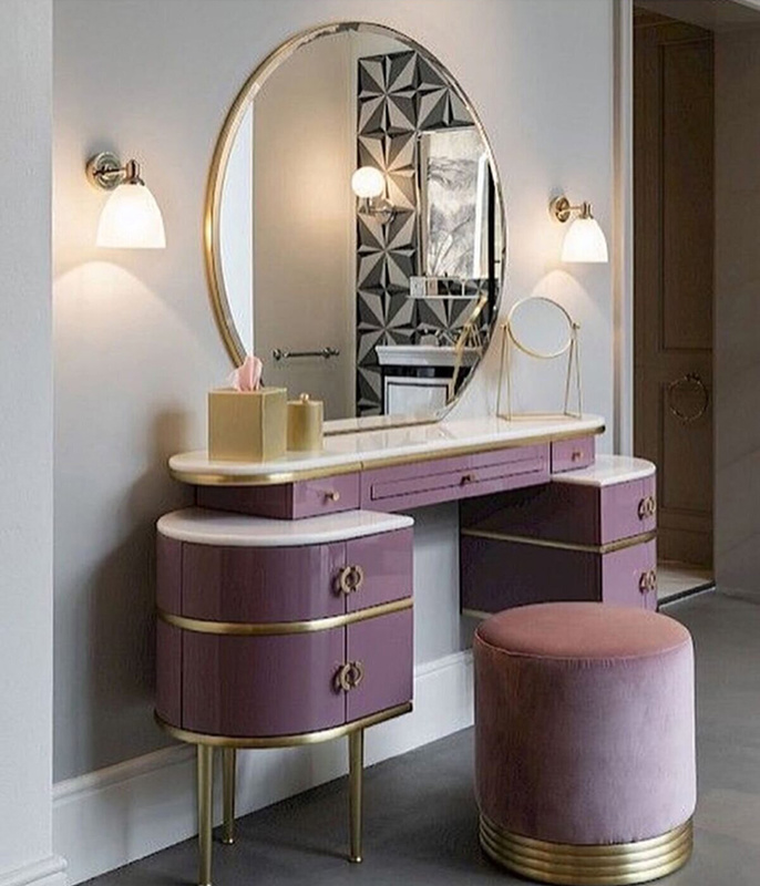 Arvell Vanity Pembe Makyaj Masası