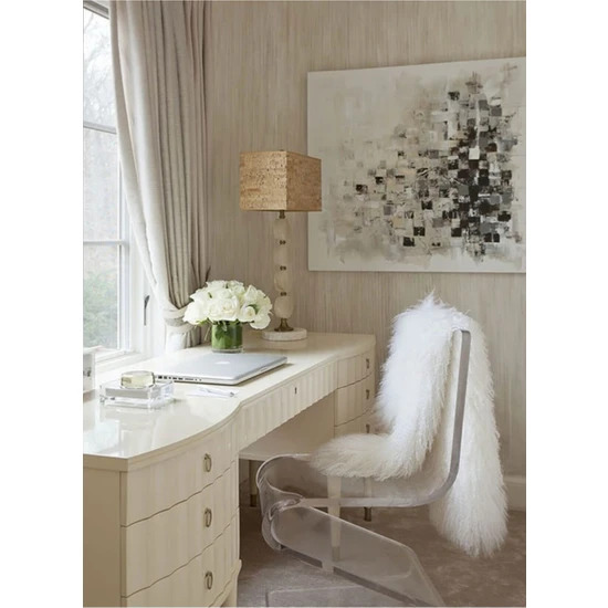 Arvell Beyaz Kuğu Makyaj Masası