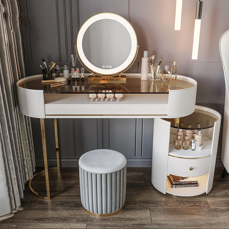 TRİO OVAL MAKYAJ MASASI