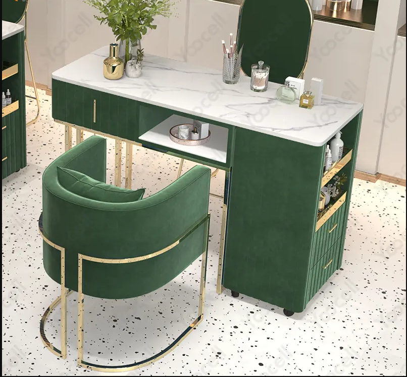 YEŞİL MANİKÜR PEDİKÜR TIRNAK MASASI